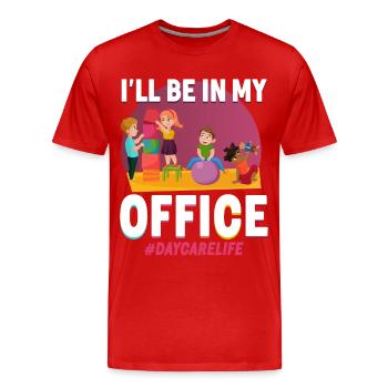 Childcare Daycare Provider Teacher - Men's Premium Organic T-Shirt - red - Front - Damien (186cm)