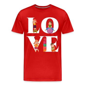 Childcare Daycare Provider Teacher - Men's Premium Organic T-Shirt - red - Front - Damien (186cm)