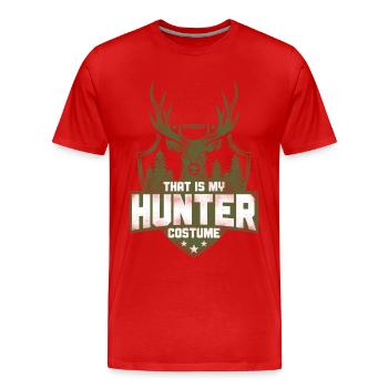 Chasseur de cerfs Buck Halloween - T-shirt bio Premium Homme - rouge - Devant - Damien (186cm)