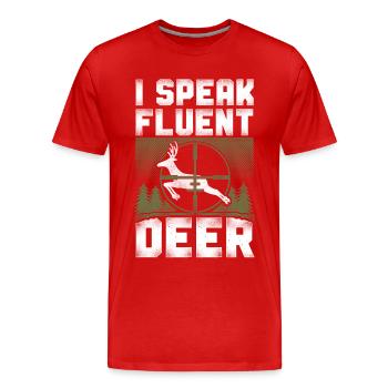 Buck Deer Hunting Hunter Vintage I - T-shirt bio Premium Homme - rouge - Devant - Damien (186cm)