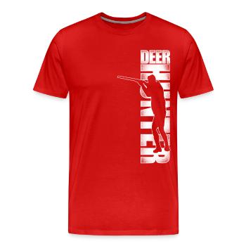 Buck Deer Hunting Hunter Vintage - T-shirt bio Premium Homme - rouge - Devant - Damien (186cm)