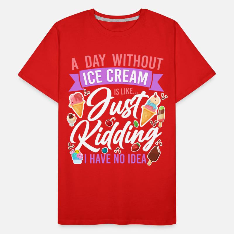 Cornet de crème glacée Popsicle un jour T-shirt bio Premium Homme