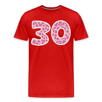 30th anniversary birthday - Men's Premium Organic T-Shirt - red - Front - Damien (186cm)