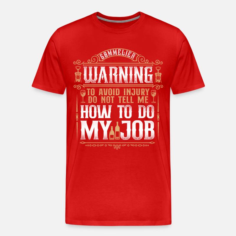 Sommelier Wine Drinking Tasting - Männer Premium Bio T-Shirt - Rot