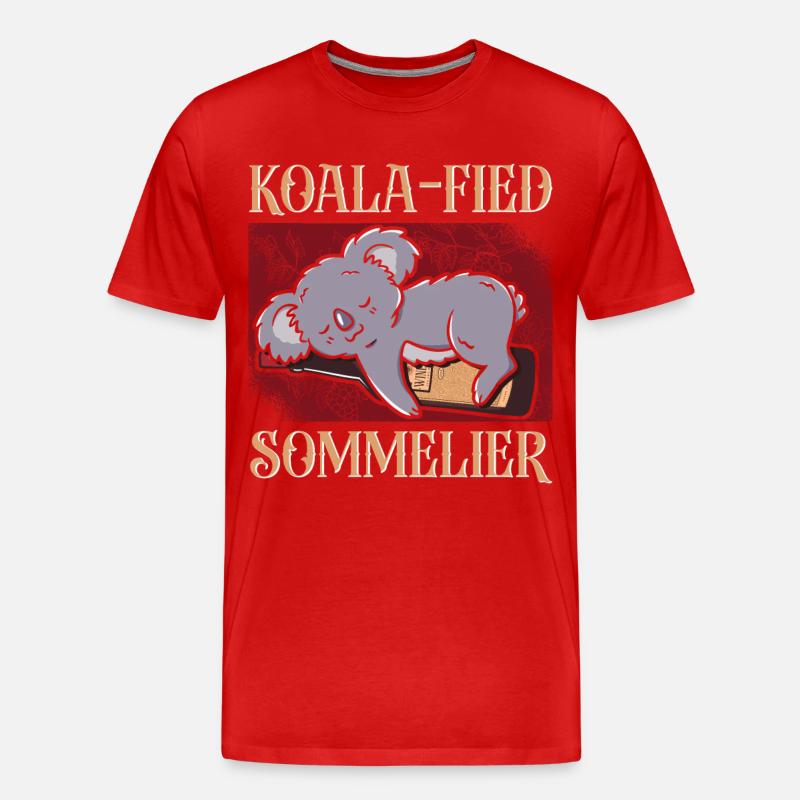 Sommelier Wine Drinking Tasting - Männer Premium Bio T-Shirt - Rot