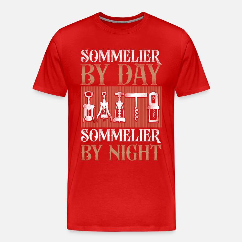 Sommelier Wine Drinking Tasting - Männer Premium Bio T-Shirt - Rot
