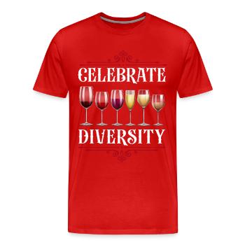 Sommelier Wine Drinking Tasting - Männer Premium Bio T-Shirt - Rot - Vorne - Damien (186cm)