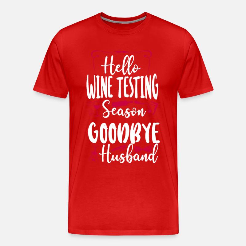 Sommelier Wine Drinking Tasting - Männer Premium Bio T-Shirt - Rot