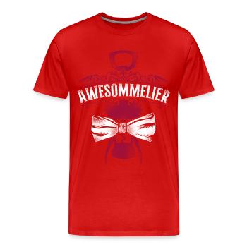 Sommelier Wine Drinking Tasting - Männer Premium Bio T-Shirt - Rot - Vorne - Damien (186cm)