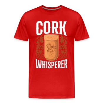Sommelier Wine Drinking Tasting - Männer Premium Bio T-Shirt - Rot - Vorne - Damien (186cm)