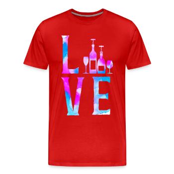 Sommelier Wine Drinking Tasting - Männer Premium Bio T-Shirt - Rot - Vorne - Damien (186cm)
