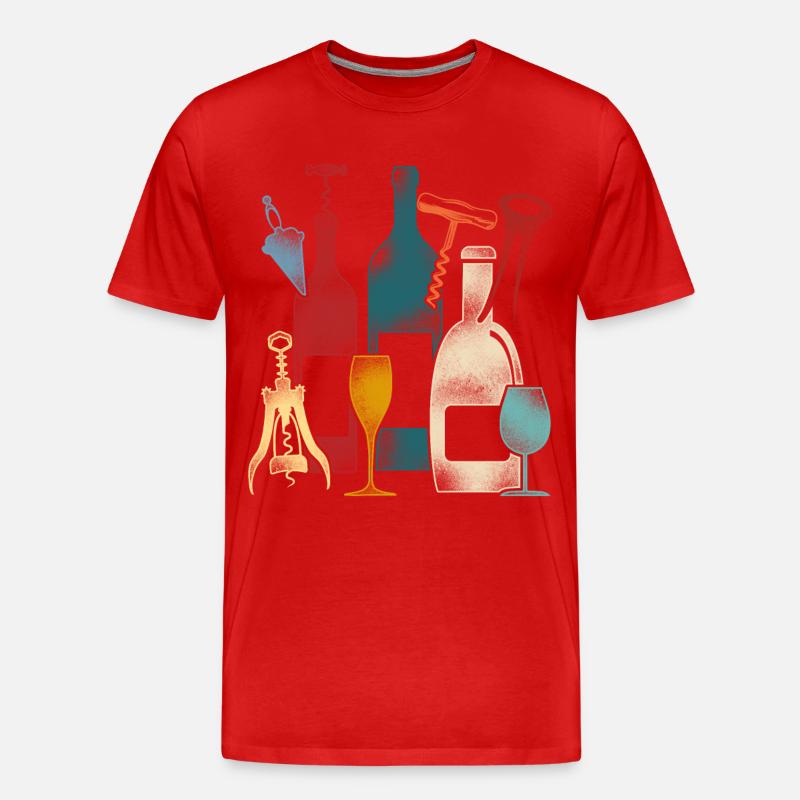 Sommelier Wine Drinking Tasting - Männer Premium Bio T-Shirt - Rot