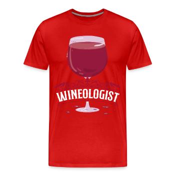 Sommelier Wine Drinking Tasting - Männer Premium Bio T-Shirt - Rot - Vorne - Damien (186cm)