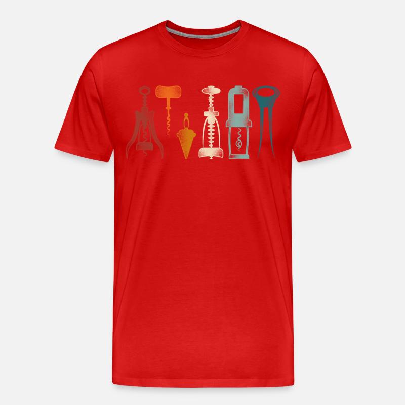 Sommelier Wine Drinking Tasting - Männer Premium Bio T-Shirt - Rot