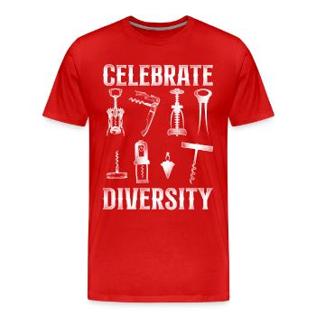 Sommelier Wine Drinking Tasting - Männer Premium Bio T-Shirt - Rot - Vorne - Damien (186cm)
