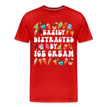 Ice Cream Cone Popsicle Easily - Männer Premium Bio T-Shirt - Rot - Vorne - Damien (186cm)