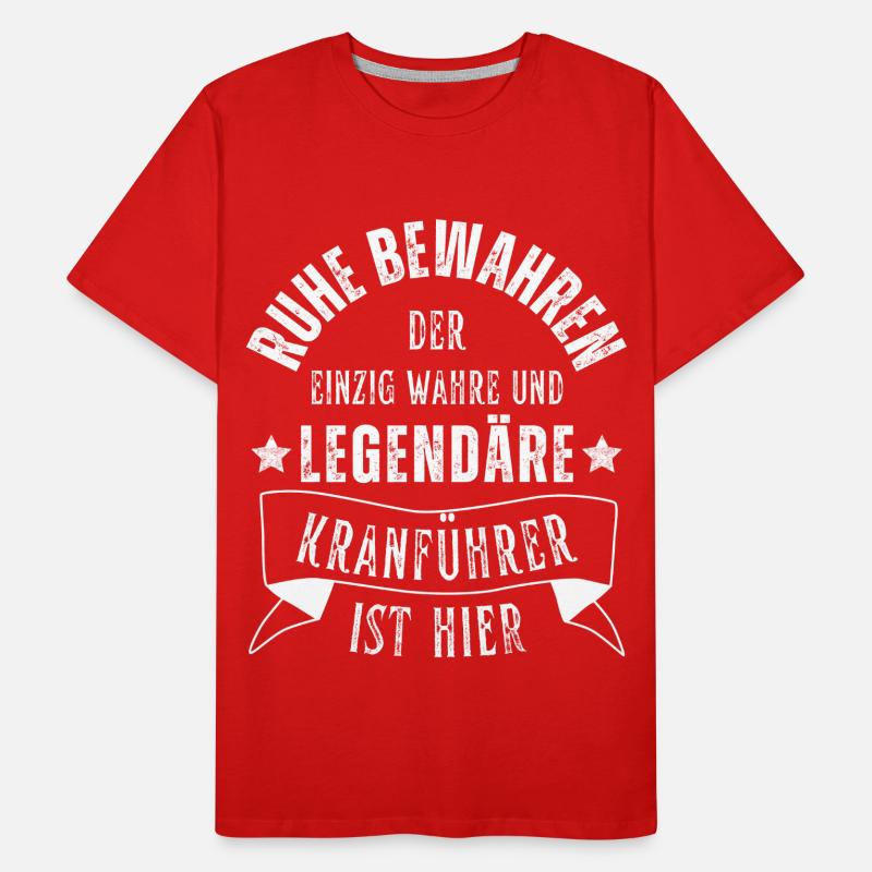 Legendärer Kranführer Beruf Männer Premium Bio T-Shirt