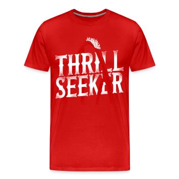 Roller Coaster Vintage Thrill - T-shirt bio Premium Homme - rouge - Devant - Damien (186cm)