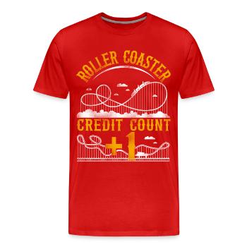 Roller Coaster Vintage Roller - Männer Premium Bio T-Shirt - Rot - Vorne - Damien (186cm)