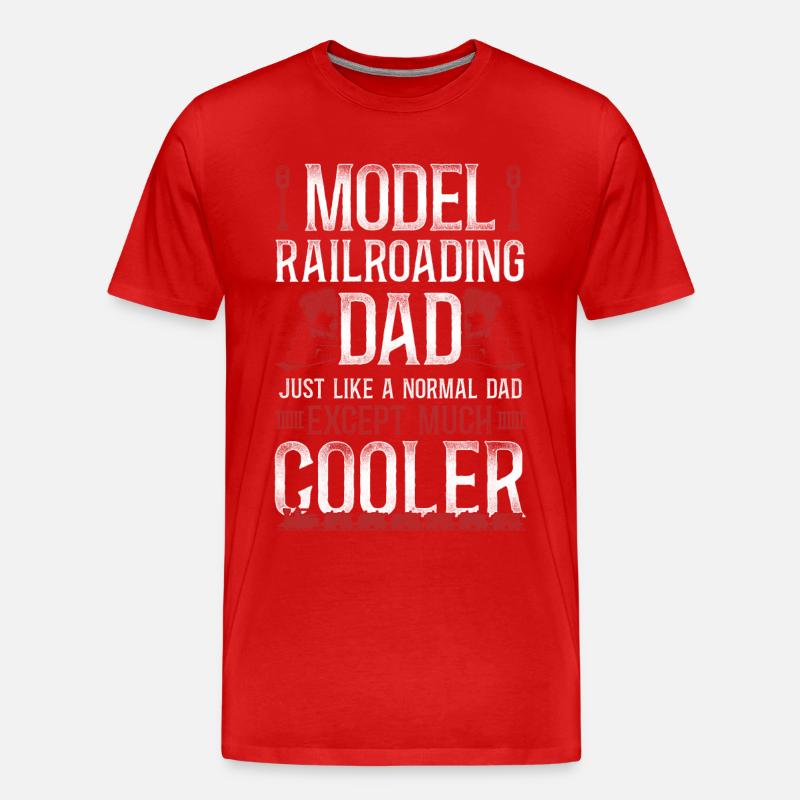 Steam Train Driver Trainspotting - Männer Premium Bio T-Shirt - Rot