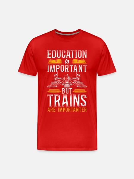 Steam Train Driver Trainspotting - Men's Premium Organic T-Shirt - red