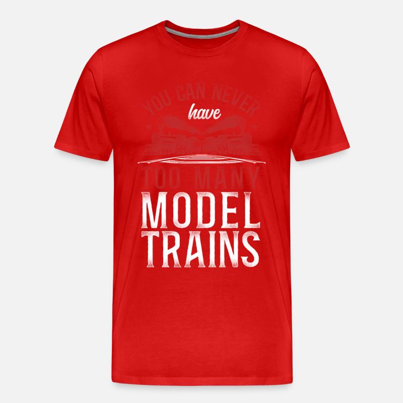 Steam Train Driver Trainspotting - Männer Premium Bio T-Shirt - Rot