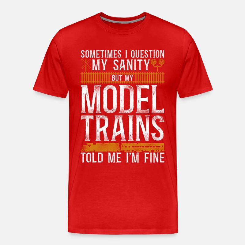 Freight Diesel Train Driver - Männer Premium Bio T-Shirt - Rot