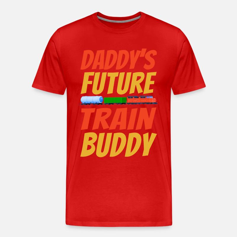 Freight Diesel Train Driver - Männer Premium Bio T-Shirt - Rot