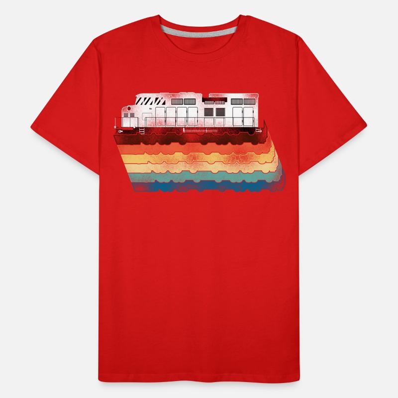 Freight Diesel Train Driver Men's Premium Organic T-Shirt