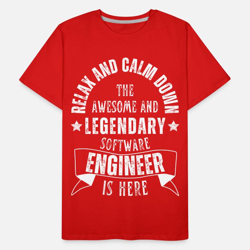 Legendary software engineer is a profession here Men's Premium Organic T-Shirt