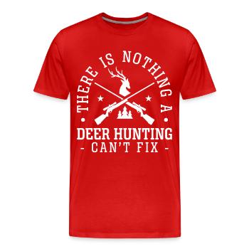 Chasseur de cerfs de cerfs de Chevreuil il y a - T-shirt bio Premium Homme - rouge - Devant - Damien (186cm)