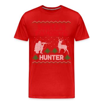 Chasseur de cerfs de Buck Noël - T-shirt bio Premium Homme - rouge - Devant - Damien (186cm)