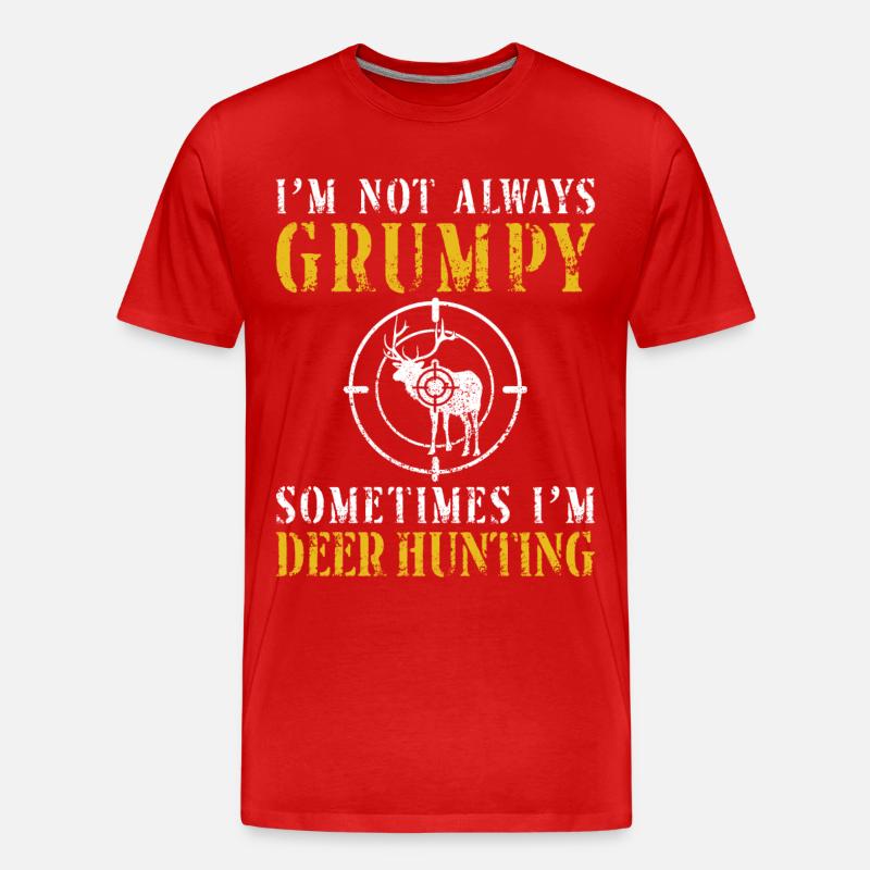 Buck Deer Hunting Hunter Dad - Männer Premium Bio T-Shirt - Rot
