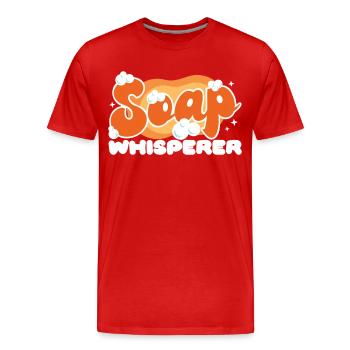 Fabrication de savon Artisanat Savon - T-shirt bio Premium Homme - rouge - Devant - Damien (186cm)
