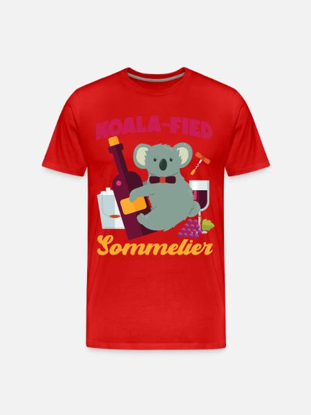 Sommelier Wine Drinking Tasting - Men's Premium Organic T-Shirt - red