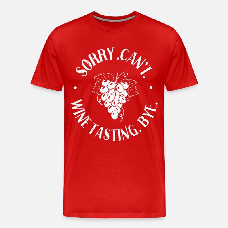 Sommelier Wine Drinking Tasting - Männer Premium Bio T-Shirt - Rot