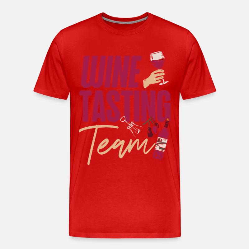 Sommelier Wine Drinking Tasting - Männer Premium Bio T-Shirt - Rot