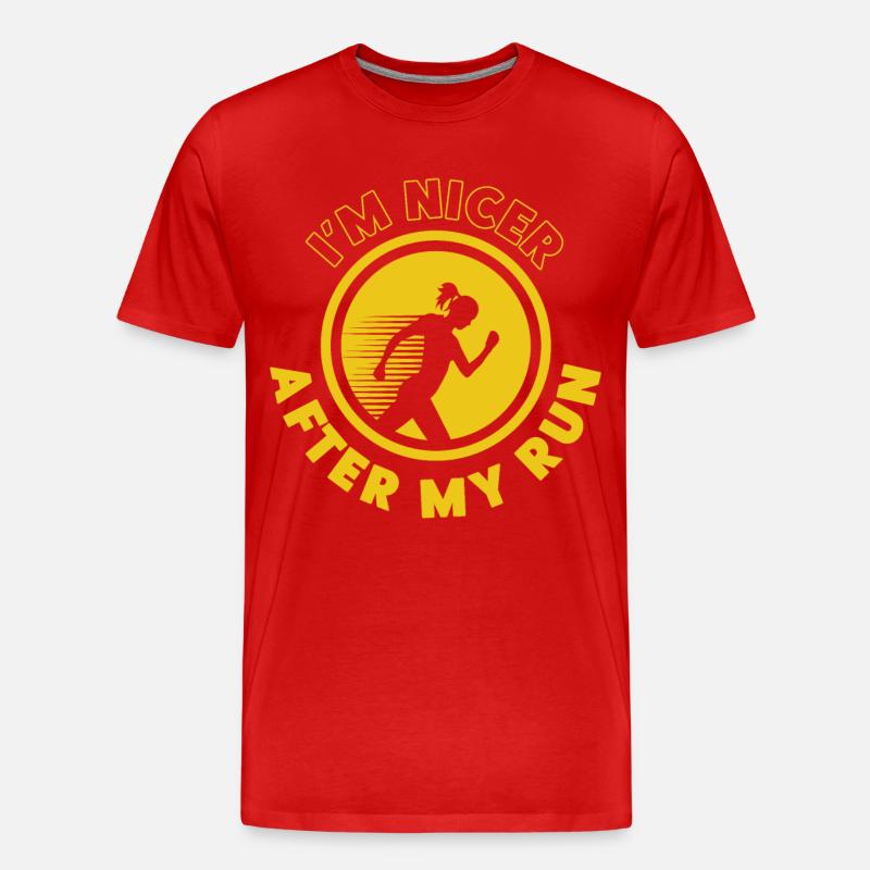 Running Runner Half Marathon - Männer Premium Bio T-Shirt - Rot