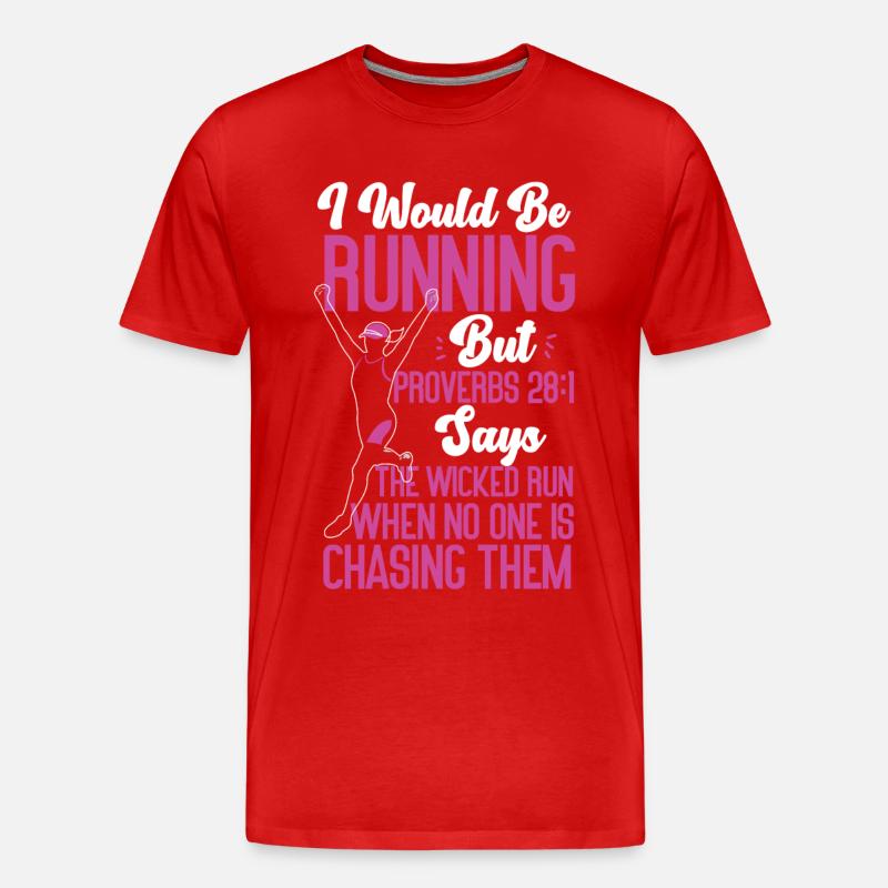 Running Runner Half Marathon - Männer Premium Bio T-Shirt - Rot