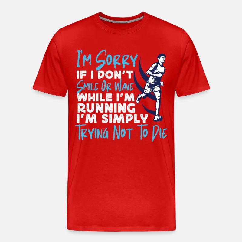 Running Runner Half Marathon I'm - Männer Premium Bio T-Shirt - Rot
