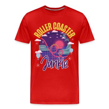 Roller Coaster Roller Coaster - Männer Premium Bio T-Shirt - Rot - Vorne - Damien (186cm)