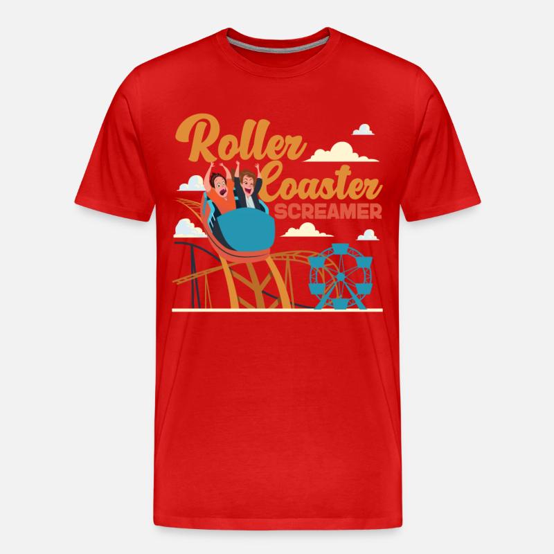 Roller Coaster Roller Coaster - T-shirt bio Premium Homme - rouge