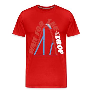 Scooter Coaster attendre la chute - T-shirt bio Premium Homme - rouge - Devant - Damien (186cm)