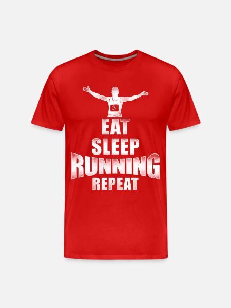 Running Runner Half Marathon - Männer Premium Bio T-Shirt - Rot