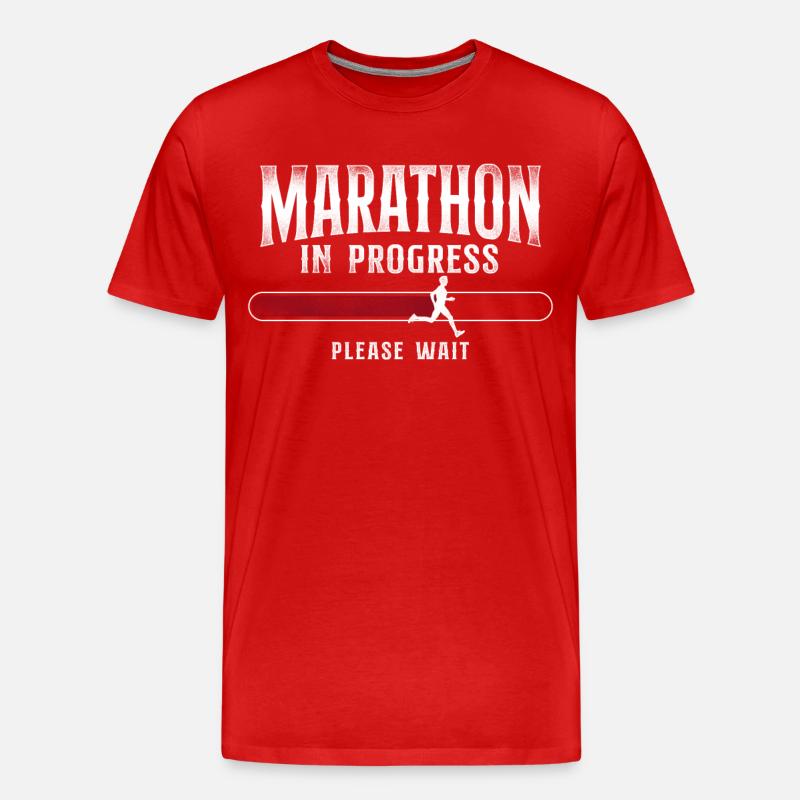 Running Runner Half Marathon - Männer Premium Bio T-Shirt - Rot