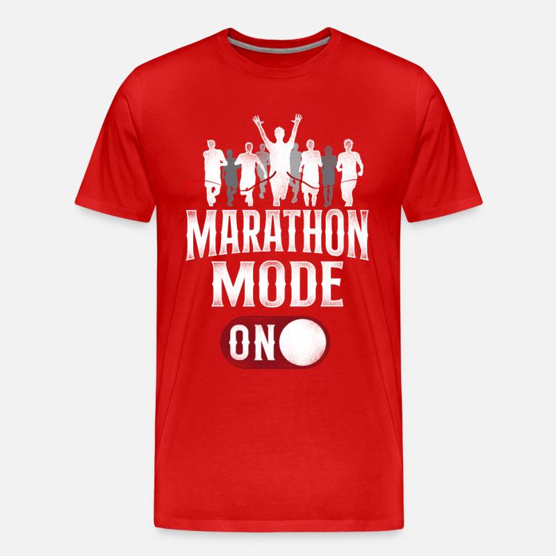 Running Runner Half Marathon - Männer Premium Bio T-Shirt - Rot