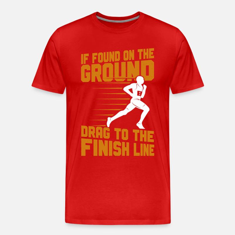 Running Runner Half Marathon - Männer Premium Bio T-Shirt - Rot
