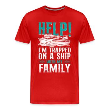 Cruise Ship Vacation Family - Men's Premium Organic T-Shirt - red - Front - Damien (186cm)