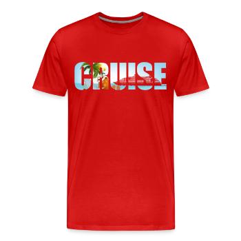 Croisière vacances croisière - T-shirt bio Premium Homme - rouge - Devant - Damien (186cm)