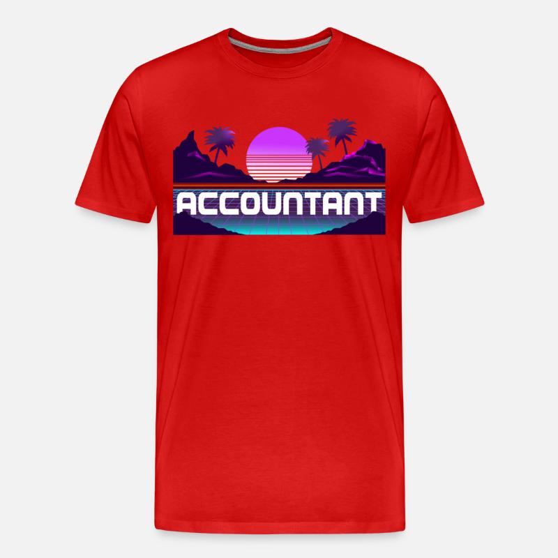 Comptable Comptable Comptable Comptabilité - T-shirt bio Premium Homme - rouge